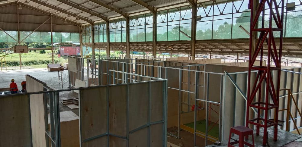 Konstruksi Knock Down Camp Covid