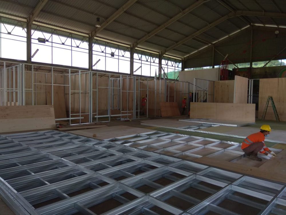 Konstruksi Knock Down Camp Covid